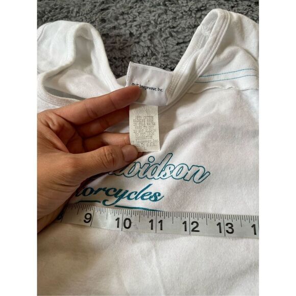 Harley‎ Davidson Y2k white graphic tank size large - Picture 9 of 9